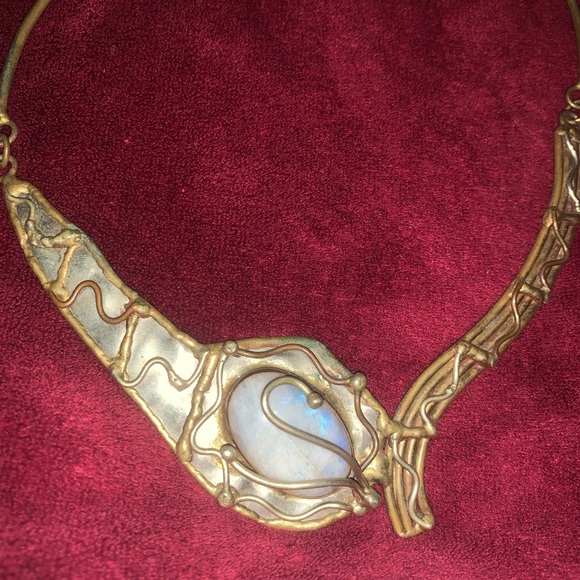 🟡🟡HAND DESIGNED & SCULPTURED PRECIOUS METAL LARGE NECKLACE🟡🟡 - Picture 2 of 13